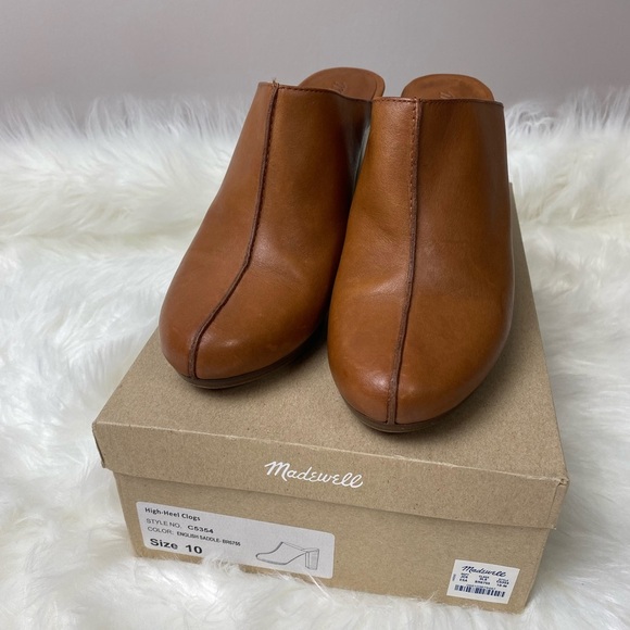 EUC Madewell Leather High-Heel Clogs - Picture 2 of 11